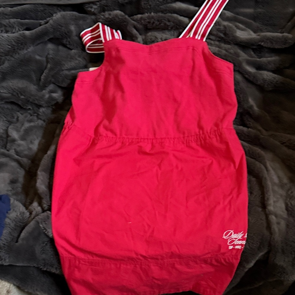 Chic Red Striped Strap Mini Dress